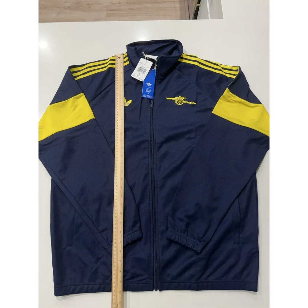 adidas AFC LF TT Track Jacket Men's XL Arsenal Navy Blue Yellow JZ5802